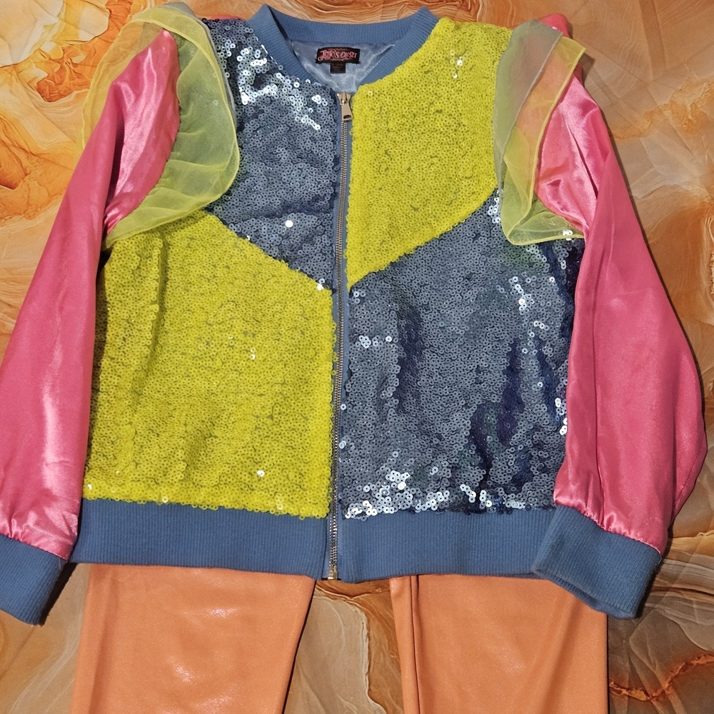 Nickelodeon JoJo's Closet Costume Girls XL 14/16 Sequin Jacket Pants Set